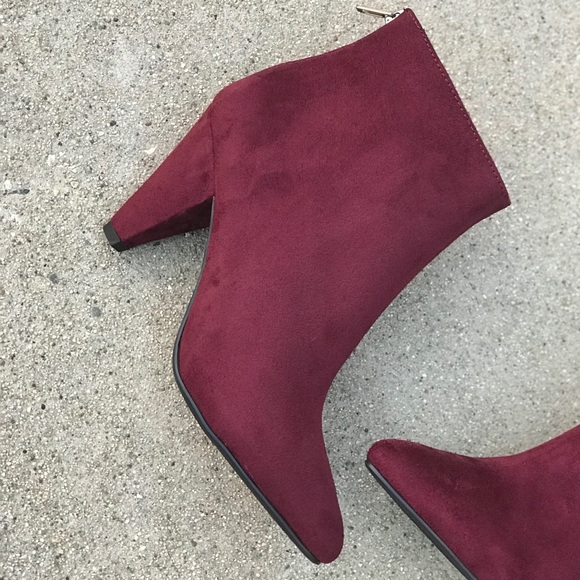 Delicious Thunder and Wine Burgundy retro Bootie - Picture 3 of 5